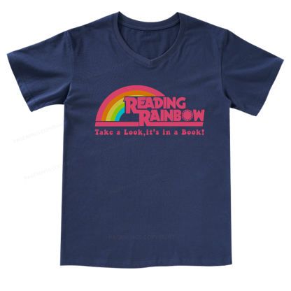 Pagewings Take a Look it's in a Book V-neck T-shirt