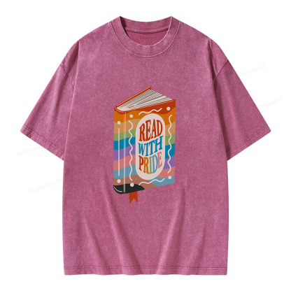 Pagewings Read with Pride Unisex Washed T-shirt