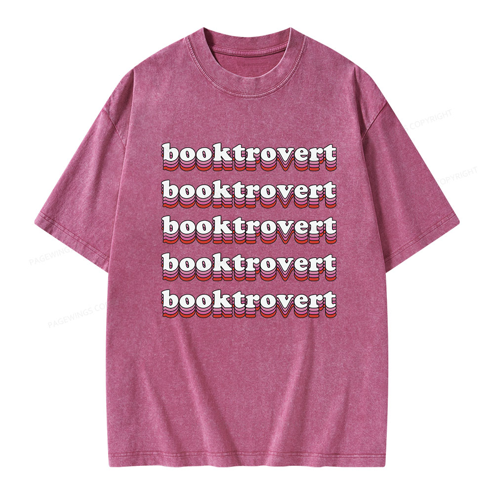 Pagewings Booktrovert Unisex Washed T-shirt
