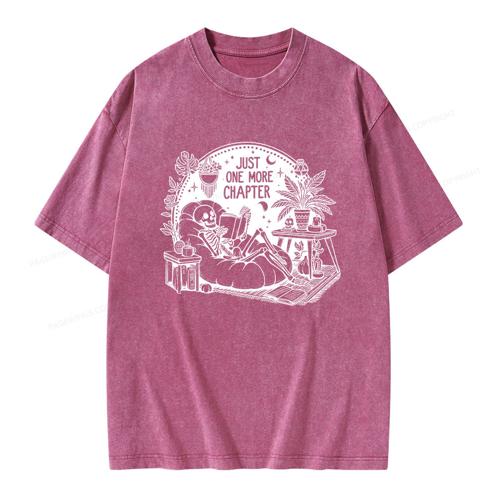 Pagewings Just One More Chapter Unisex Washed T-shirt