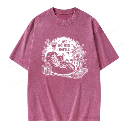 Pagewings Just One More Chapter Unisex Washed T-shirt