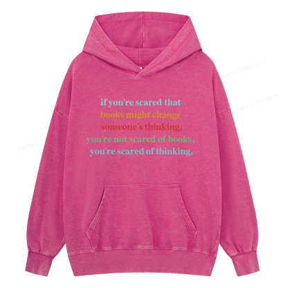 Pagewing Censorship Social Justice Shirt Booktrovert Unisex Washed Hoodie