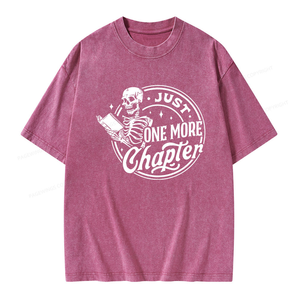 Pagewings Just One More Chapter Unisex Washed T-shirt