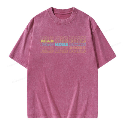 Pagewings Read More Books Unisex Washed T-shirt