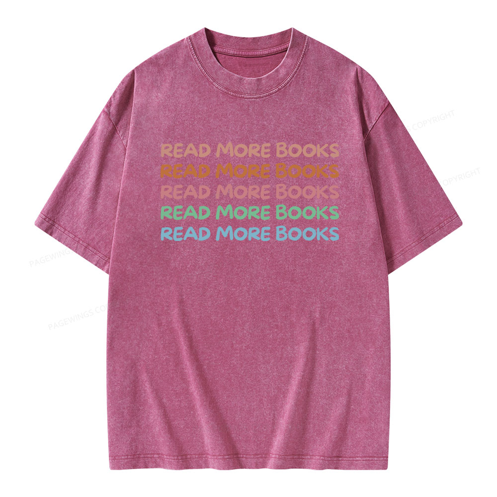 Pagewings Read More Books Unisex Washed T-shirt