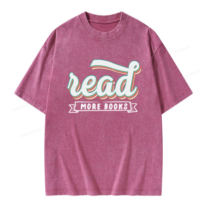 Pagewings Read More Books Unisex Washed T-shirt