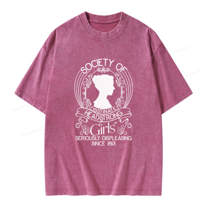 Pagewings Society Of Obstinate Headstrong Girls Unisex Washed T-shirt