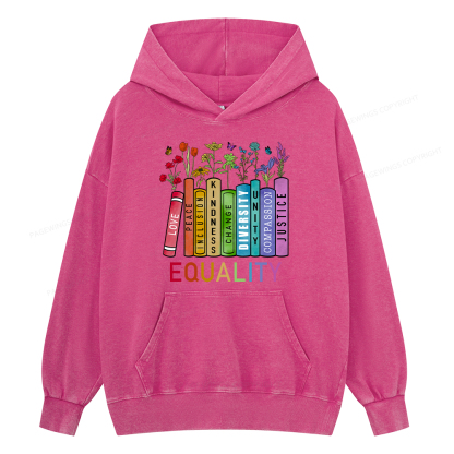 Pagewing Equal Rights Shirt Unisex Washed Hoodie