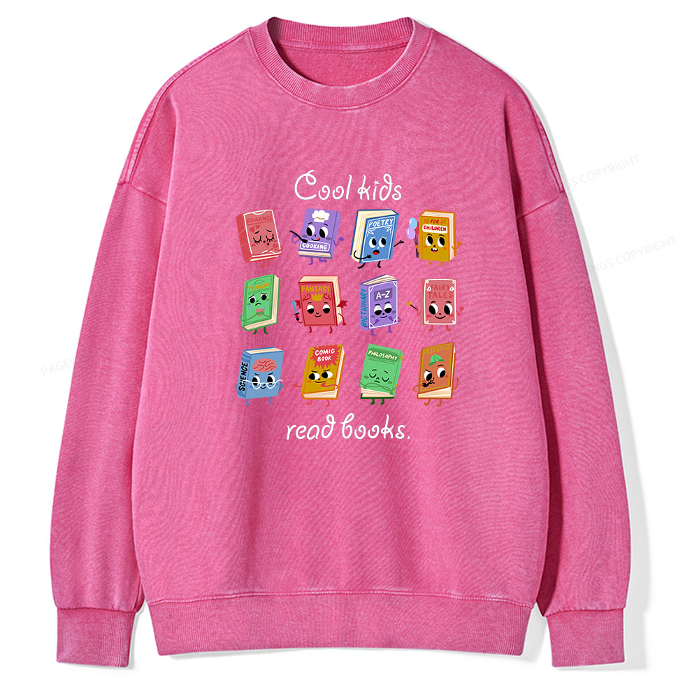 Pagewings School Librarian Shirt, Back To School Shirt Teacher Unisex Washed Sweatshirt