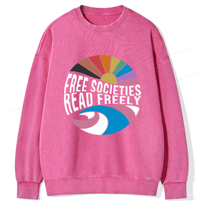 Pagewings read freely Unisex Washed Sweatshirt