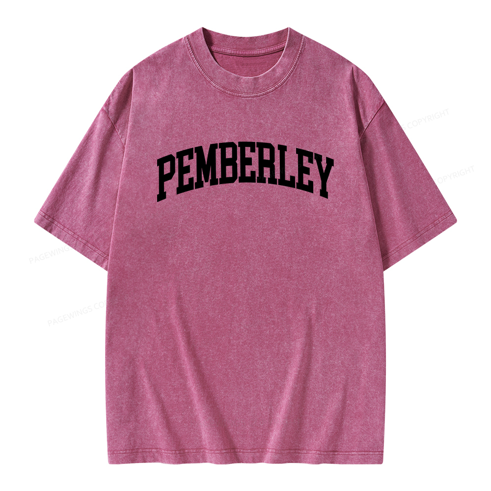 Pagewings Pride and Prejudice Pemberley Bookworm Unisex Washed T-shirt