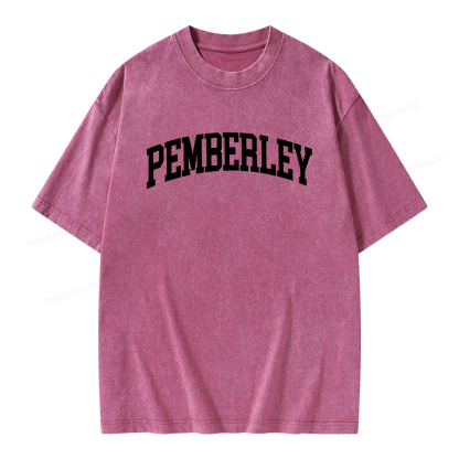 Pagewings Pride and Prejudice Pemberley Bookworm Unisex Washed T-shirt