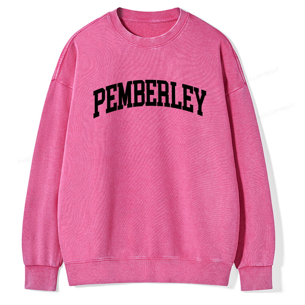 Pagewings Pride and Prejudice Pemberley Bookworm Unisex Washed Sweatshirt