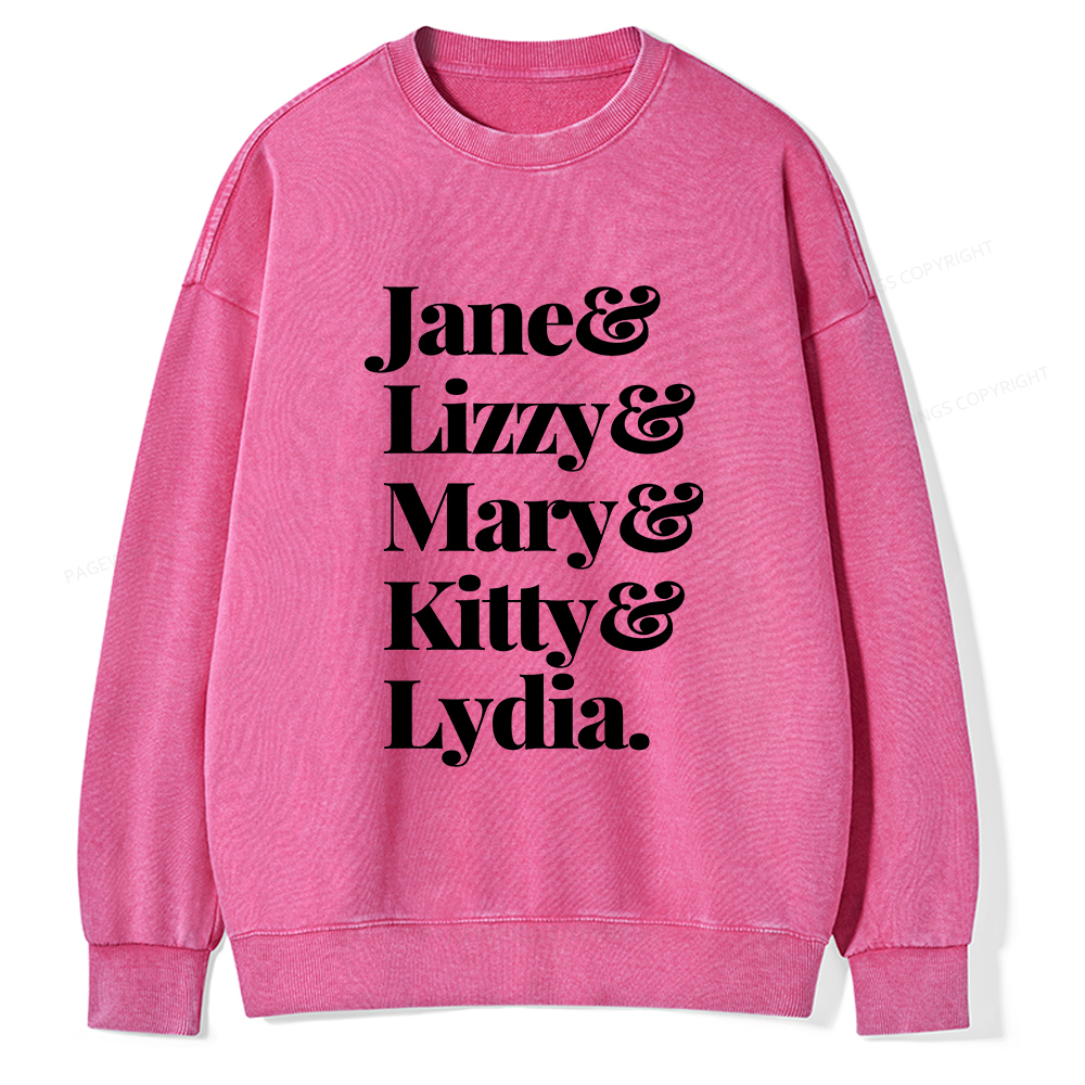 Pagewings Pride and Prejudice Unisex Washed Sweatshirt