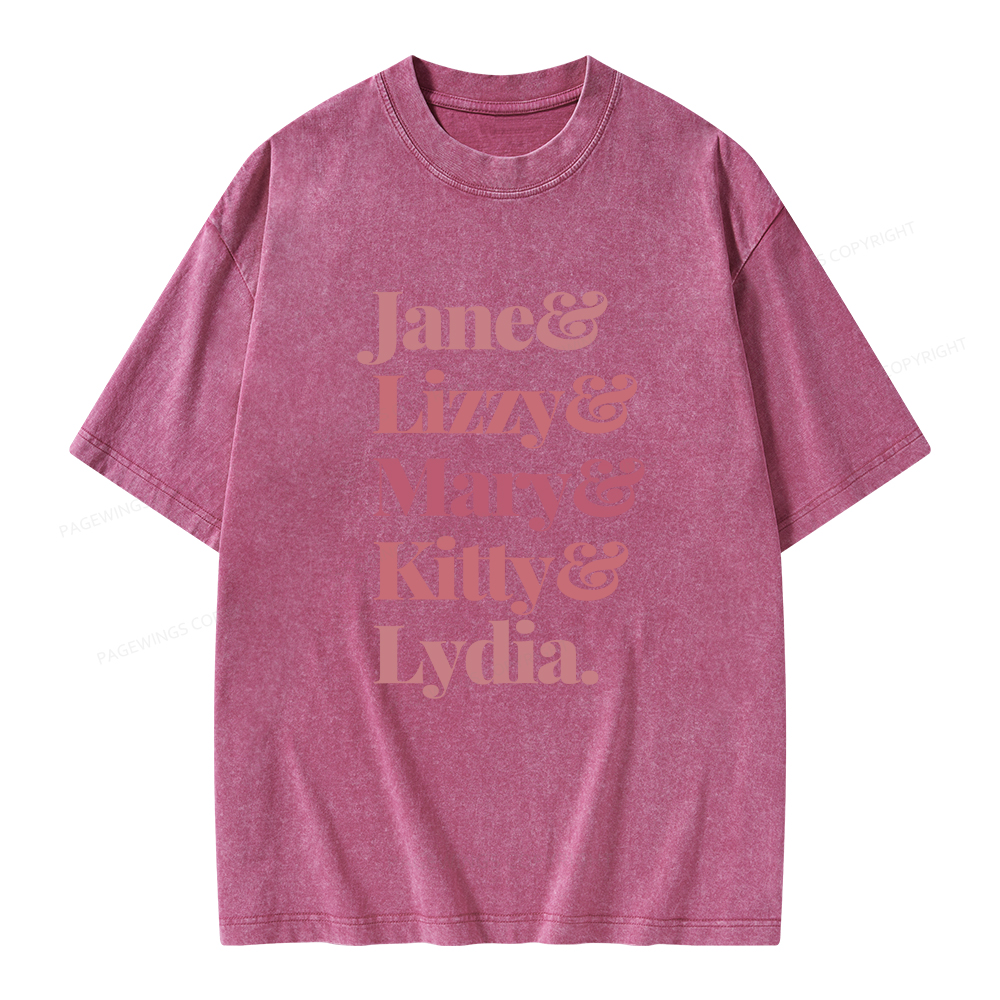 Pagewings Pride and Prejudice Unisex Washed T-shirt