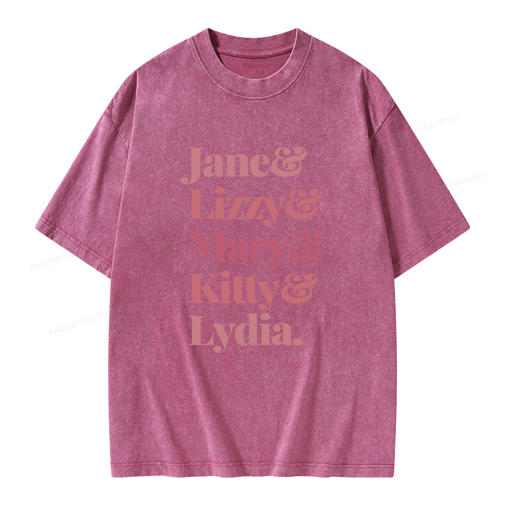 Pagewings Pride and Prejudice Unisex Washed T-shirt