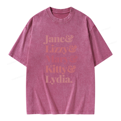 Pagewings Pride and Prejudice Unisex Washed T-shirt