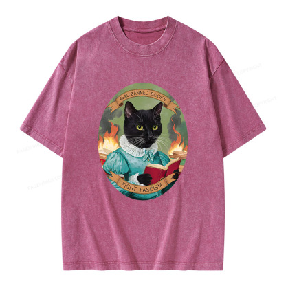Pagewings Read Banned Books Unisex Washed T-shirt
