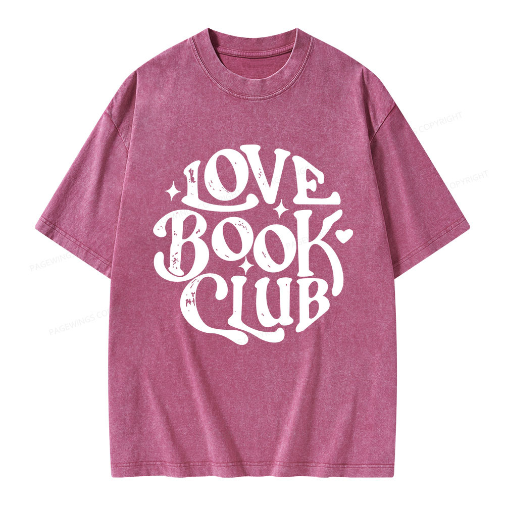 Pagewings Love Book Club Unisex Washed T-shirt