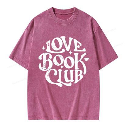 Pagewings Love Book Club Unisex Washed T-shirt