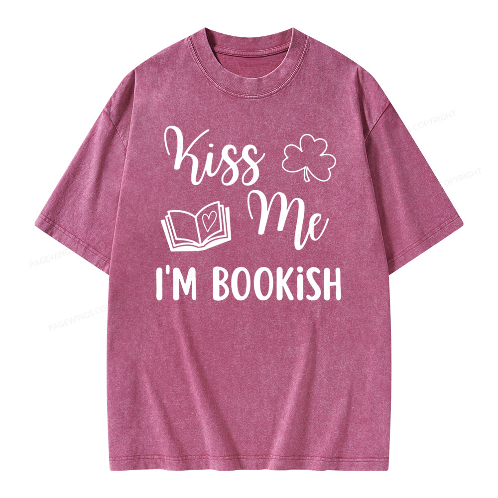 Pagewings Book Funny, Reader Bookworm Librarian Shirt Gift Unisex Washed T-shirt