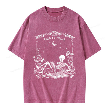 Pagewings Read in Peace Unisex Washed T-shirt