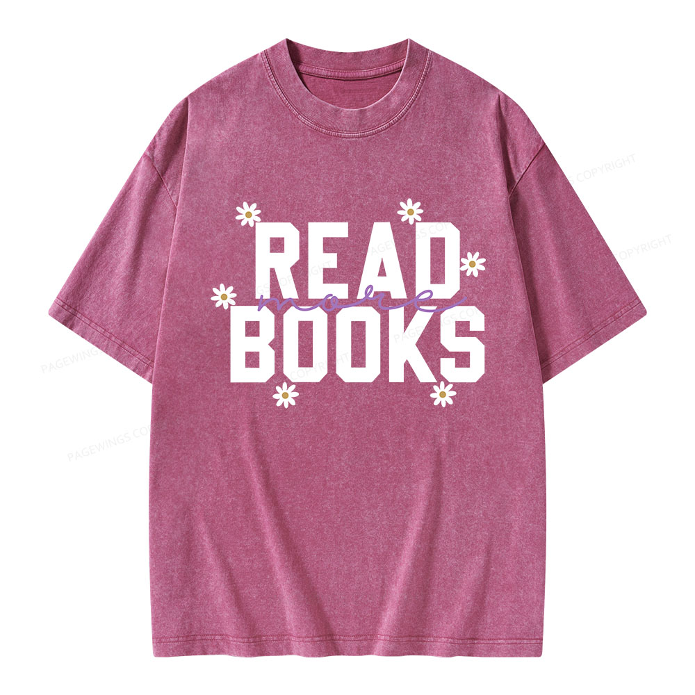 Pagewings Read More Books  Unisex Washed T-shirt