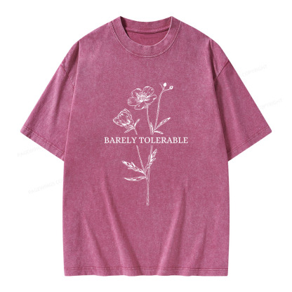Pagewings Barely Tolerable Unisex Washed T-shirt