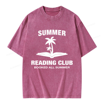 Pagewings Summer Reading Club Unisex Washed T-shirt