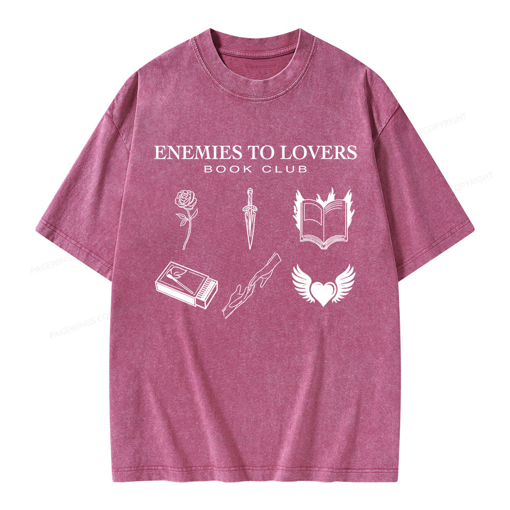 Pagewings Enemies To Lovers Unisex Washed T-shirt