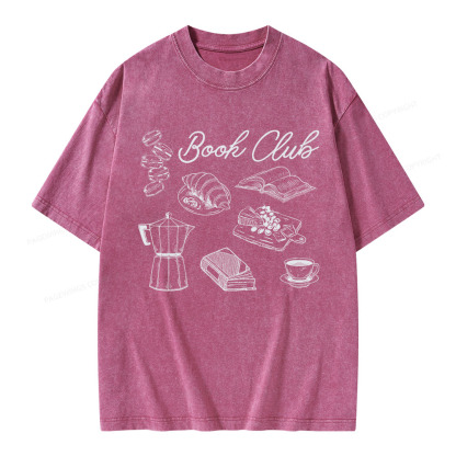 Pagewings Book Club Unisex Washed T-shirt