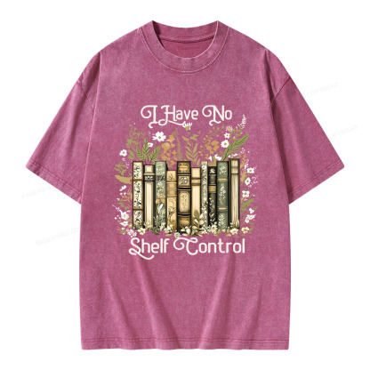 Pagewings I Have No Shelf Control Unisex Washed T-shirt