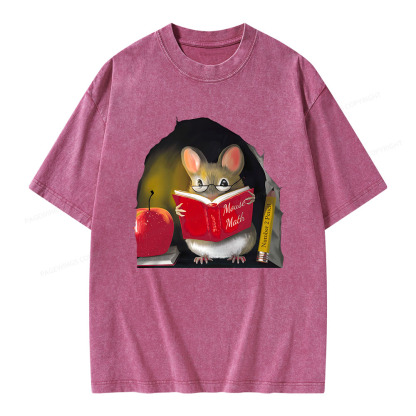 Pagewings Mouse Math Unisex Washed T-shirt