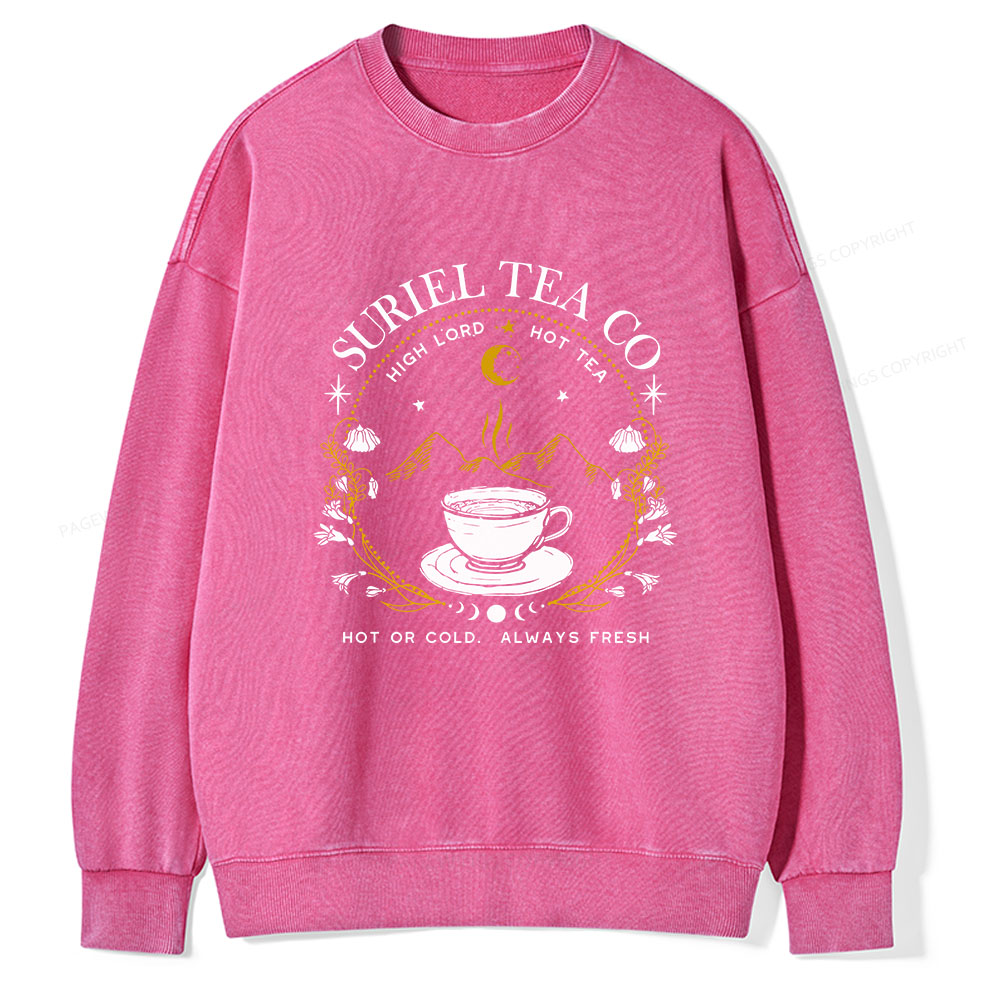 Pagewings Suriel Tea Co Unisex Washed Sweatshirt