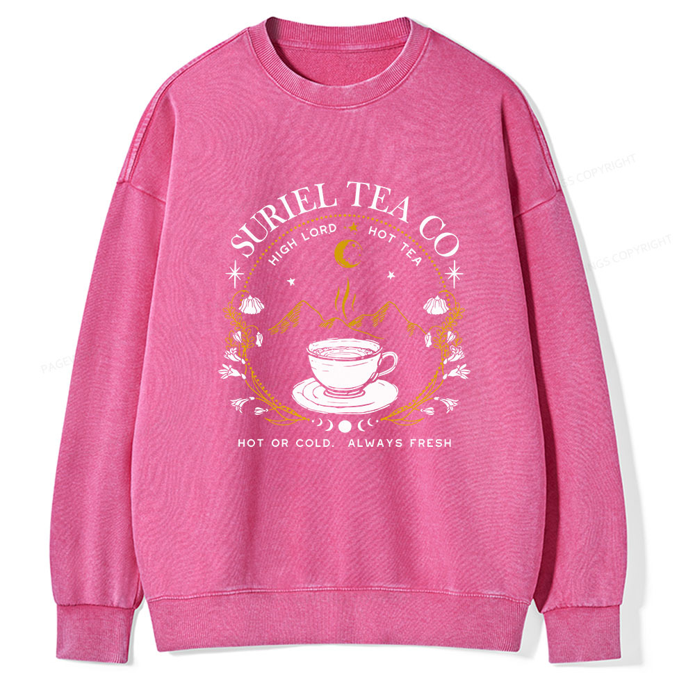 Pagewings Suriel Tea Co Unisex Washed Sweatshirt