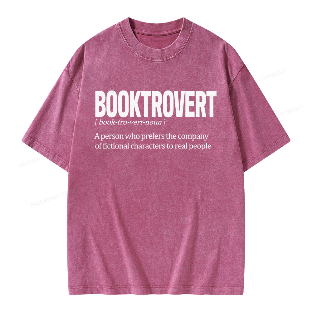 Pagewings Booktrovert Unisex Washed T-shirt