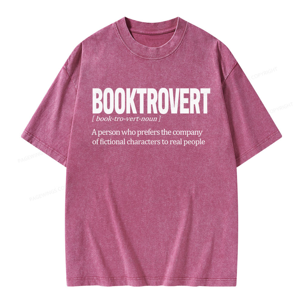 Pagewings Booktrovert Unisex Washed T-shirt