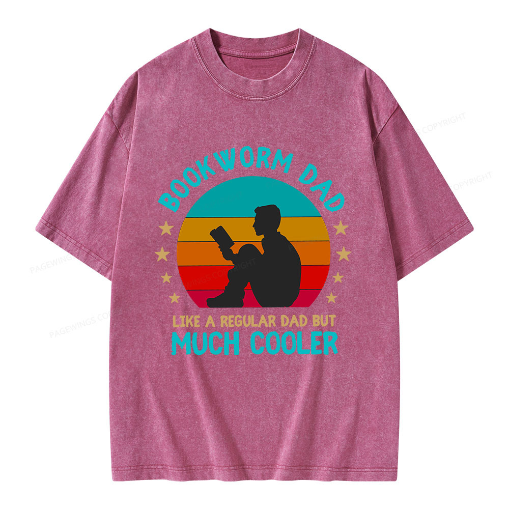 Pagewings Bookworm Dad Unisex Washed T-shirt