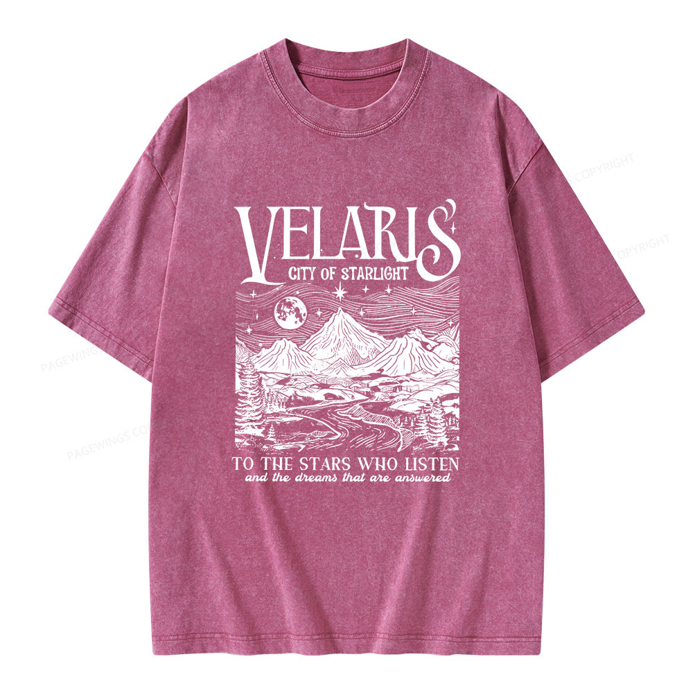 Pagewings Velaris City Of Starlight Acotar Unisex Washed T-shirt