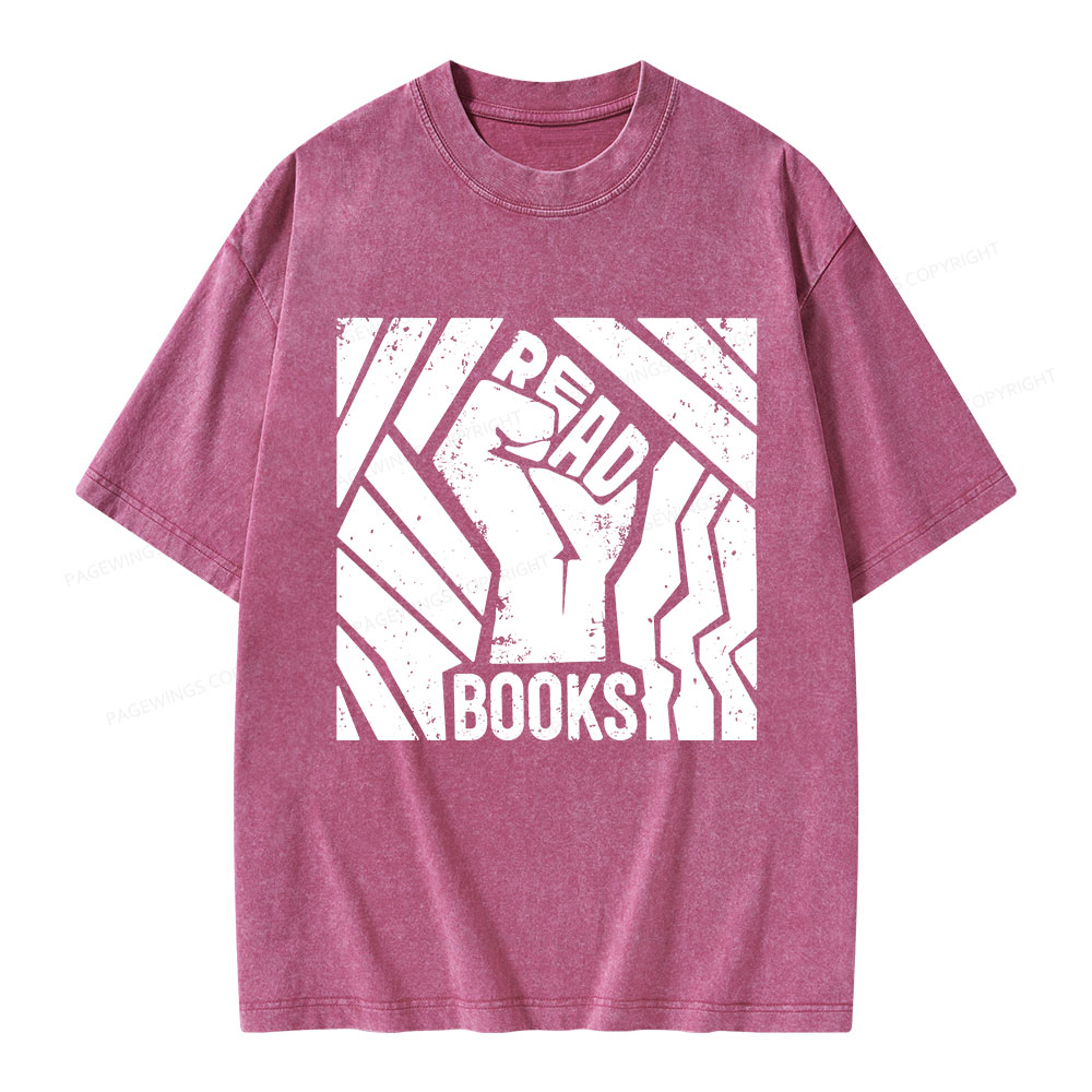 Pagewings Read Books Unisex Washed T-shirt