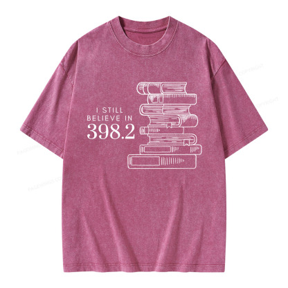 Pagewings I Still Believe In 398.2 Unisex Washed T-shirt