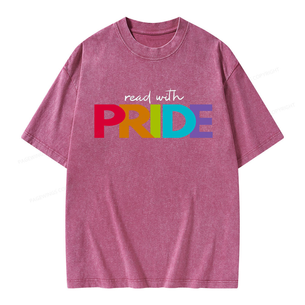 Pagewings Read With Pride Unisex Washed T-shirt