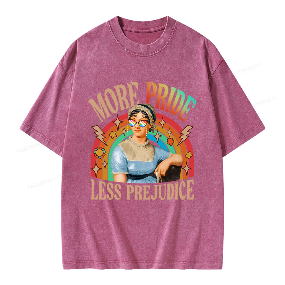 Pagewings More Pride Less Prejudice Unisex Washed T-shirt