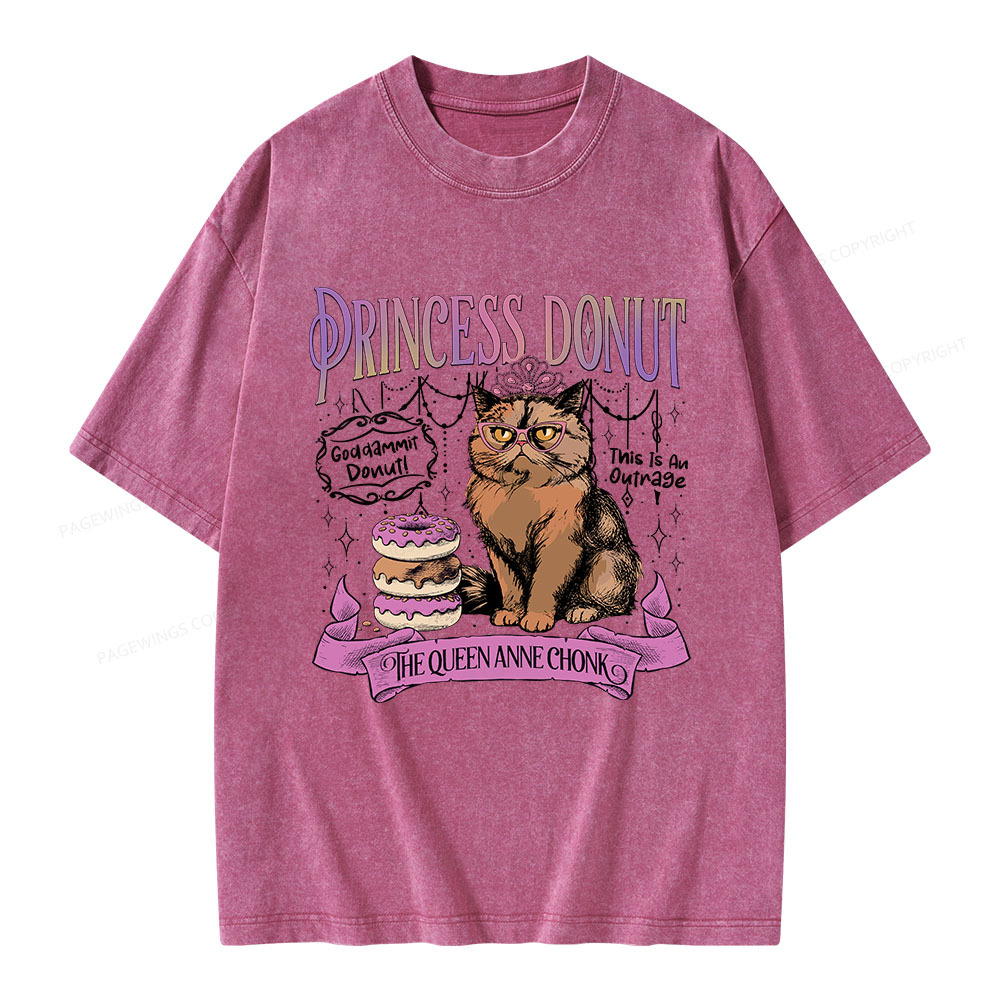 Pagewings Princess Donut Unisex Washed T-shirt