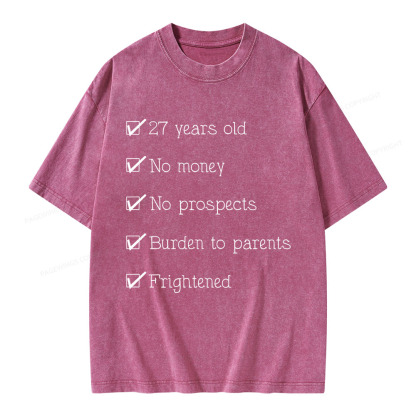 Pagewings 27 Years Old Unisex Washed T-shirt