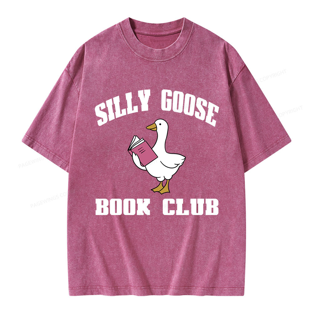Pagewings Silly Goose Book Club Unisex Washed T-shirt