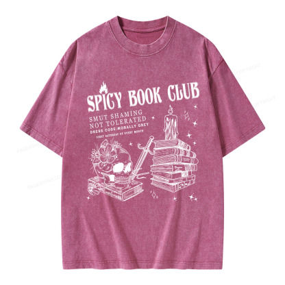 Pagewings Spicy Book Club Unisex Washed T-shirt