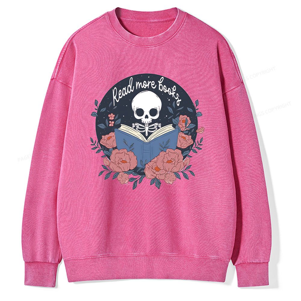 Pagewings read  more  books Unisex Washed Sweatshirt