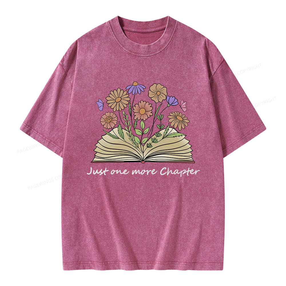 Pagewings Just One More Chapter Unisex Washed T-shirt