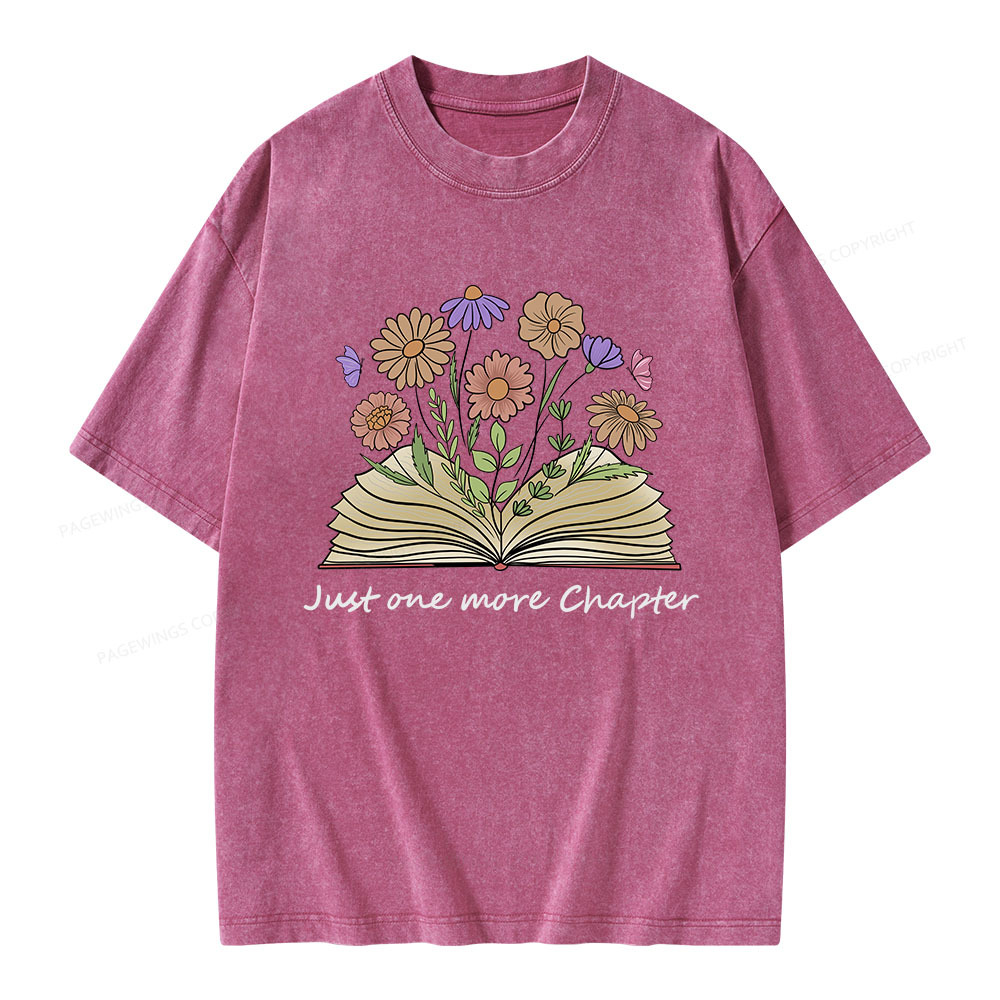 Pagewings Just One More Chapter Unisex Washed T-shirt